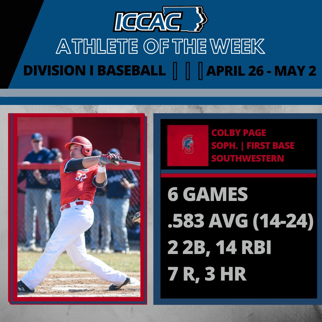 Page Garners ICCAC Athlete of the Week