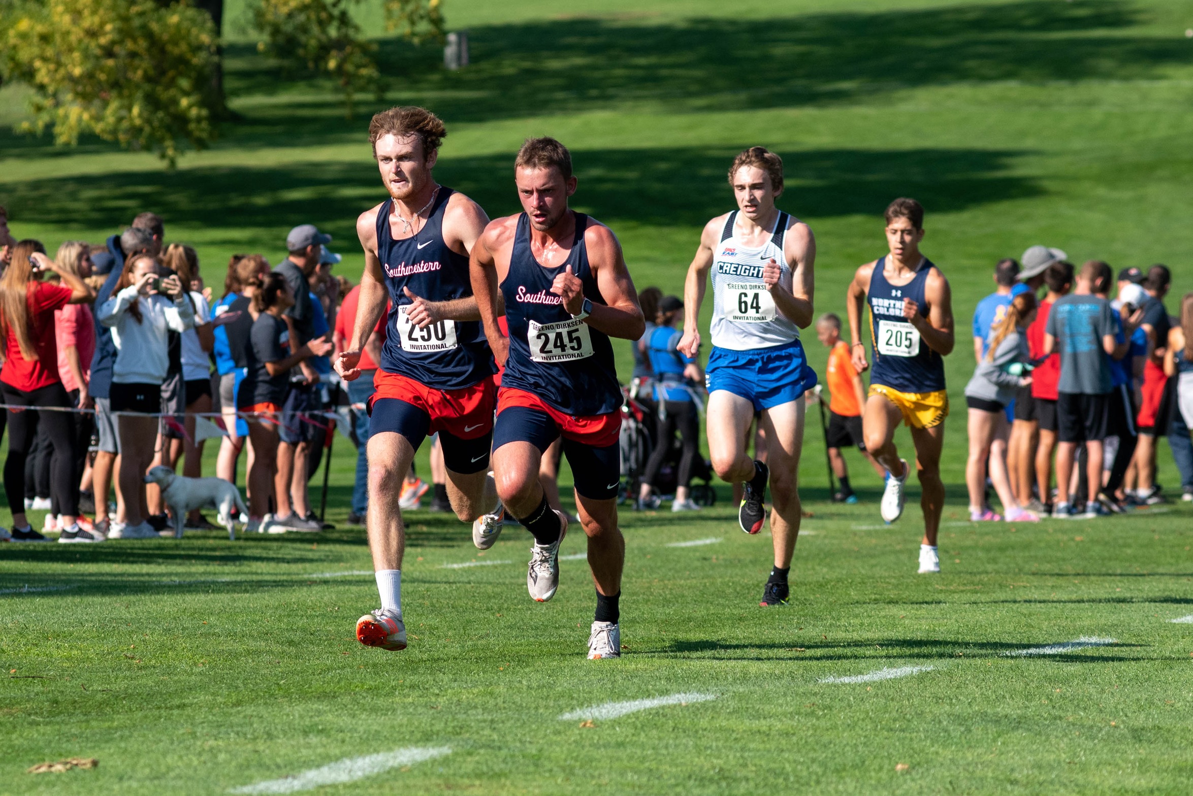 York Miles and Josh Baudler finish at the Greeno-Dirksen Invite.