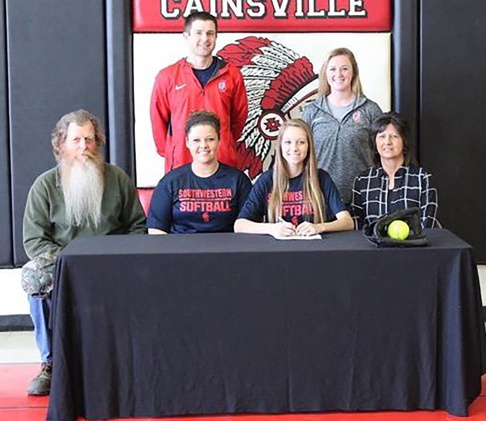 Lauryn Waddle signs her National Letter of Intent to play softball at Southwestern in 2020.