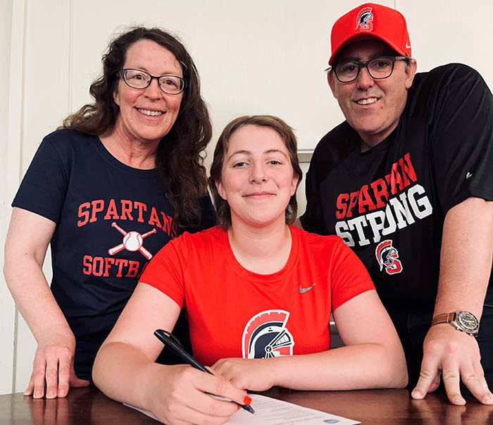 Left to right: Jules Wright, Bethany's mother; Bethany Wright; and Andrew Wright, Bethany's father.